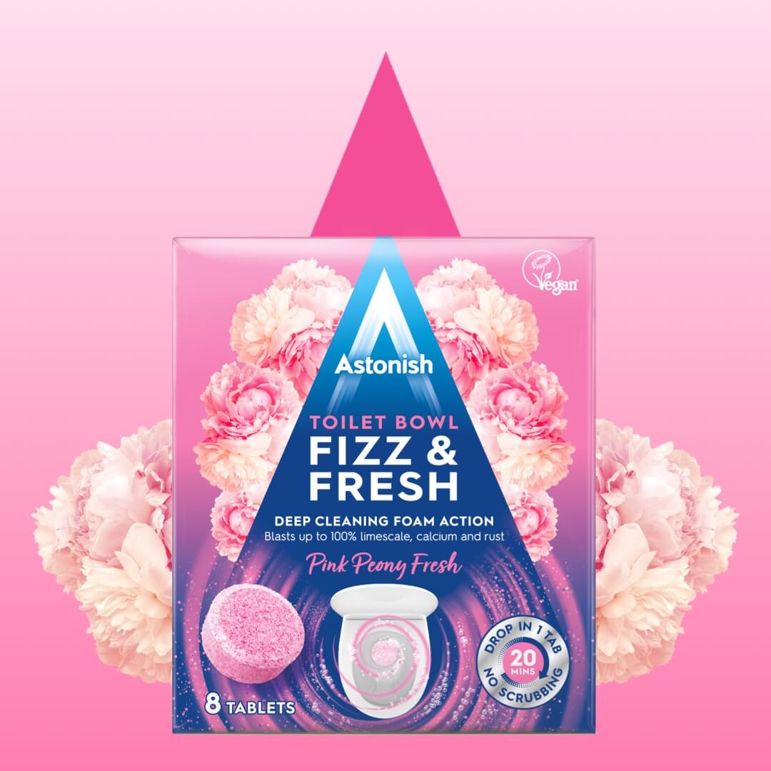 Toilet Bowl Fizz & Fresh Tabs Pink Peony Fresh